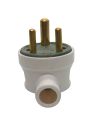 3 Pin Male Power Plug Side Entry (shoe) Porcelain Base High Quality. 