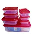 Air Tight Thumb Lock Food Containers-Set of 7. 