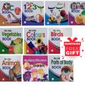Pack of 10 preschooling books for your kids with Free Gift - high quality card paper. 