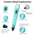 3D Printing Pen 2023 New 3D Pen with PLA Filament for Children Kids Creative DIY Pens Child's Birthday  Christmas. 