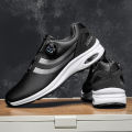 New Men's Fashion Casual Sports Shoes, Comfortable Hovershoe Sole, Outdoor Leisure Walking Cycling, Golf Shoes, Black and White.