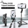 L08 handheld gimbal stabilizer tripod with selfie stick remote shutter adjustable height 30-86 cm foldable weight. 