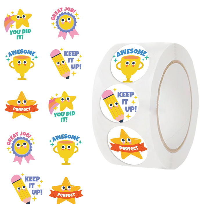 500PCS DIY Classic Reward Stickers For Teacher Cartoon Incentive ...