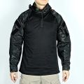  Combat Shirts Men Long Sleeve Breathable T-shirt Camo Hooded Quick-dry CS Paintball T-Shirt Tops Wear-resisting. 