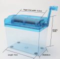 Mini Shredder Strip Cut Paper Shredder Hand Shredder with Clear Basket Paper Documents Cutting Tool for Office Home Desktop. 