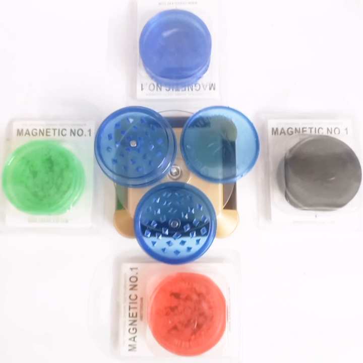 Genuine No.1 Magnetic 3 Part 60mm Plastic Grinder-Tobacco Shark Teeth Storage Plastic Grinder Accessories.