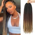 30inch Crochet Box Braids Hair pre looped Goddess Box Braids Crochet Braiding Hair 1/5/7 Packs Crochet Box Braids Synthetic Hair. 