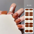 22 Pcs Convenient and Fast Gel Nail Sticker 3d Printed Nail Art Christmas Nail Stickers not need uv lamp. 