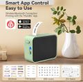 Pristar Label Maker Machine P15 Bluetooth Label Maker with Tape, USB Rechargeable Thermal Label Printer for iOS & Android Easy to Use Wireless Sticker Label Printer for Home Office School (Green). 