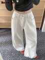 Botvotee Milk White Baggy Jeans Women Spring Summer 2025 New Korean Fashion Causal Y2k Loose Oversized High Waisted Jeans. 