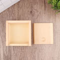 Wooden Box Unfinished Storage Box with Slide Top Natural Candlenut Card Keeper Wood Jewelry Box for Storage and Home Decoration. 