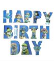 happy birthday cartoon theme  ard board banner party decorations. 