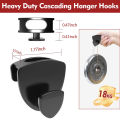 Upgraded 40lbs (Max) Heavy Duty Triangle Hanger Hooks Space Saving Hanger Connector Hook Plastic Hanger for Closet Organizer. 