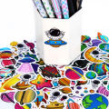 10/100Pcs Cute Stickers Pack Kawaii Space Planet Aesthetic Stationery Supplies Office School Scrapbooking Supplies Korean Paper. 