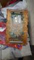 Handmade Resin Art Serving Tray with Metallic Handles – Luxury Decorative Table Tray for Home & Gift Use. 