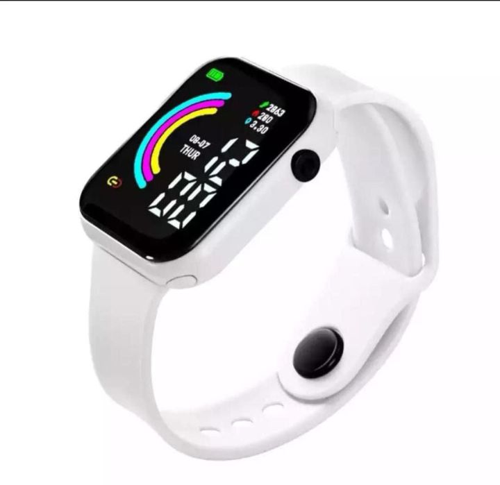 Y1 Waterproof BIG Display Led Smart Watch Square Led Watch For GIRLS WHITE COLOUR Daraz.lk