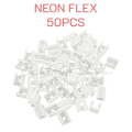 PVC rail mounting bracket for LED neon flex hose light and LED strip. 
