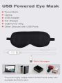 USB Heated Eye Mask Reusable USB Silk Steaming Eye Mask Eye Massager For Sleeping Eye Puffiness Anti Dark Circle Patch Eye Care. 
