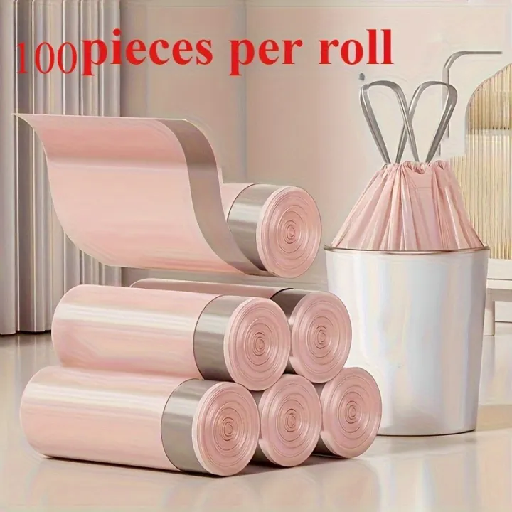 50/100pcs%20Extra%20Thick%20Pink%20Drawstring%20Trash%20Bags%20-%20Portable%20Durable%20Trash%20Bags%20for%20Kitchen,%20Bathroom,%20Bedroom%20and%20Living%20Room%20-%20Image%203