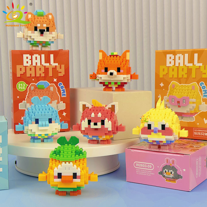 HUIQIBAO Mini Cute animal Micro Building Blocks 3D Diamond BEE Cat ...