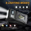 Mini Rechargeable LED Pocket Flashlight Portable Side COB with Clip Tail Magnet Light Super Bright Outdoor Camping Lantern.