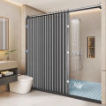Premium Magnetic Folding Shower Screen Waterproof Partition Bath Curtain Luxury Invisible Dry/Wet Separation Design.
