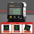 4-Side Magnetic Digital Angle Gauge With Laser Electronic Protractor Horizontometer Inclinometer Angle Ruler Slope Measuring. 