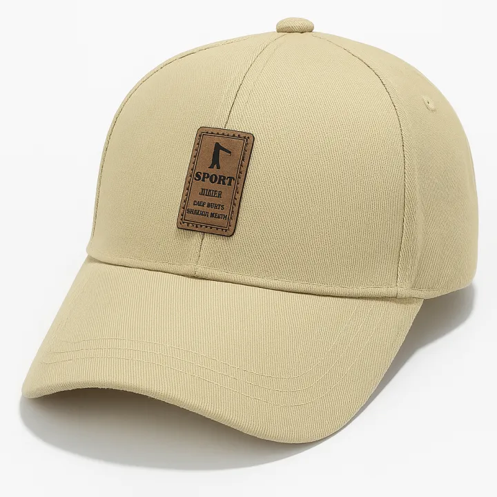 Premium Men’s CBaseball Cap – Beige & Black | Gym, Cricket & Outdoor ...