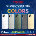 MYFON i14 Pro + - 2.4 Inch Display - 2500mAH Battery - Dual Sim - Iphone Type Camera - PTA Approved - Wireless FM Radio - Flash Torch Light - Audio & Video Player - Auto Call recording - 1 Year Brand warranty. 