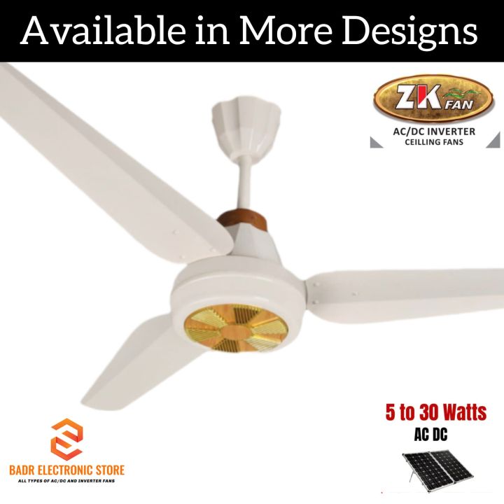 Zk Fan 30 watts Ac+Dc Life Time Motor Warranty | Rf Technology | Digital LCD Remote Control