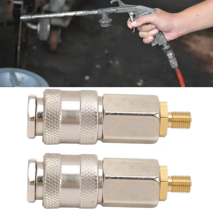 2 Pack Portable Air Compressor Adapters Heavy Duty Steel Male Thread to ...