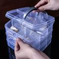 Transparent jewelry storage box large-capacity finishing box necklace ring stud earrings storage box jewelry box ornament box. 