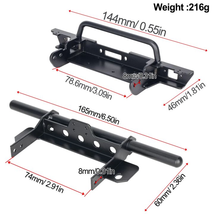 Metal%20Front%20and%20Rear%20Bumper%20for%201/10%20RC%20Crawler%20Car%20Chassis%20LCG%20Vanquish%20F10%20VS4-10%20Phoenix%20Upgrade%20Parts%20-%20Image%203