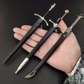 18-22cm Lord of F Rings Medieval Weapon Glamdring Aragorn Narthil Sword Metal Katana Samurai Sword Keychain Ornaments Gifts Toy. 