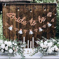 1set Rose Gold Glitter Bride to Be Banner Engagement Wedding Bridal Shower Bunting Garland Decor Bachelorette Hen Party Supplies. 