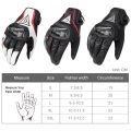 Motorcycle Leather Gloves Carbon Fibre Four Seasons Waterproof Touch Screen Non-slip Motorbike Gloves Perforated Ventilate.