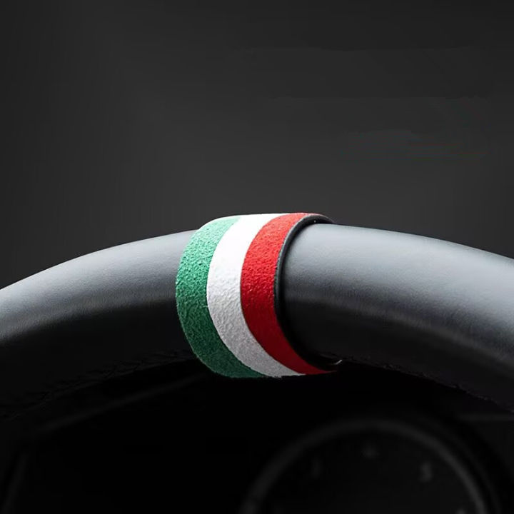 1Pcs%20Italy%20Super%20Suede%20Universal%20Car%20Steering%20Wheel%20Booster%20Personality%20Center%20Line%20Marking%20Flannel%20Interior%20Decoration%20-%20Image%204