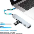 8-in-1 USB C Hubs Docking Stations 4K HDMI-compatible Adapter Type C Splitter USB C to HDMI For Macbook Computer Accessories. 