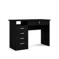ROGER – Black Work Table with five Drawers. 