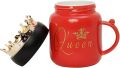 King/Queen Printed Mug with Crown Lid 400 ml. 