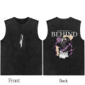 Anime Jujutsu Kaisen Washed Tank Top Graphic Fushiguro Toji Print T Shirt Cotton Hip Hop Streetwear Summer Washed Vest Tops. 