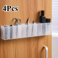 Mini Storage Box 3-Grid Plastic Makeup Brush Lipstick Storage Multi-Functional Desk Organizer for Home Kitchen Bathroom. 