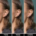 5 Pairs Classic 3mm Wide Stainless Steel Black Color Huggie Hoop Earrings Set for Men Women Hypoallergenic Minimalist Jewelry. 