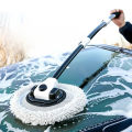 Car Wash Brush Car Cleaning Brush Telescoping Long Handle Mop Soft Hair Chenille Broom Universal Window Wash Auto Accessories.
