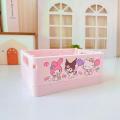 Sanrio Desk Organizer Hello Kitty Basket Chibawa Storage Box Foldable Stackable Cosmetic Organizer Girl's Desktop Storage Box. 