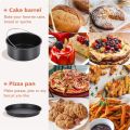 1pc Round Cake Mold 6/7/8 Inch Non Stick Baking Pan Tray Molds Air Fryer Basket With Handles Bakeware Pizza Oven Baking Pans. 