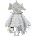 Baby Security Blanket Elephant with Tags Teether Rattles Mobile Soft Blanket Snuggle Toy Stuffed Animal for Babies Newborns Gift. 