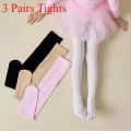 3/1 Pairs of Girls' Ballet Tight Pants Super Soft Children's Dance Ankle Long Socks Suitable for Girls' School Elastic Leggings. 