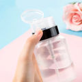 200ML Empty Pump Liquid Alcohol Press Nail Polish Remover Cleaner Bottle Nail Refillable Bottle Dispenser Manicure Container.