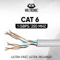 German Imported Mr. Tronic 100 m Ethernet Network Cable Cat 6, LAN Network Cable for Fast & Reliable Internet, AWG24 Mass Cable Cat 6, Bulk Cable 1 Gbps, 250 MHz, UTP CCA (100 Metres, Grey). 